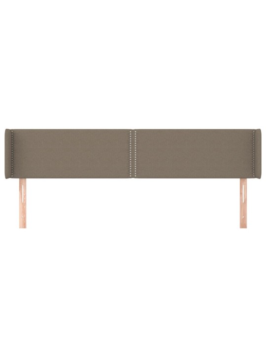 Čelo postele typu ušák taupe 163 x 16 x 78/88 cm textil