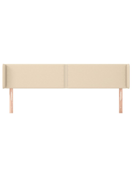 Čelo postele typu ušák krémové 163 x 16 x 78/88 cm textil