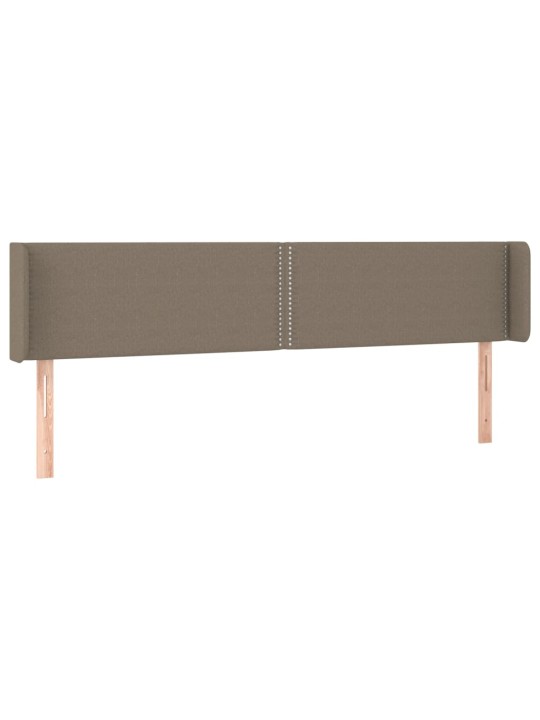 Čelo postele typu ušák taupe 203 x 16 x 78/88 cm textil