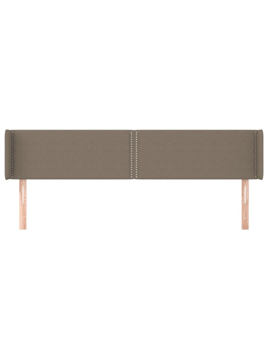 Čelo postele typu ušák taupe 203 x 16 x 78/88 cm textil