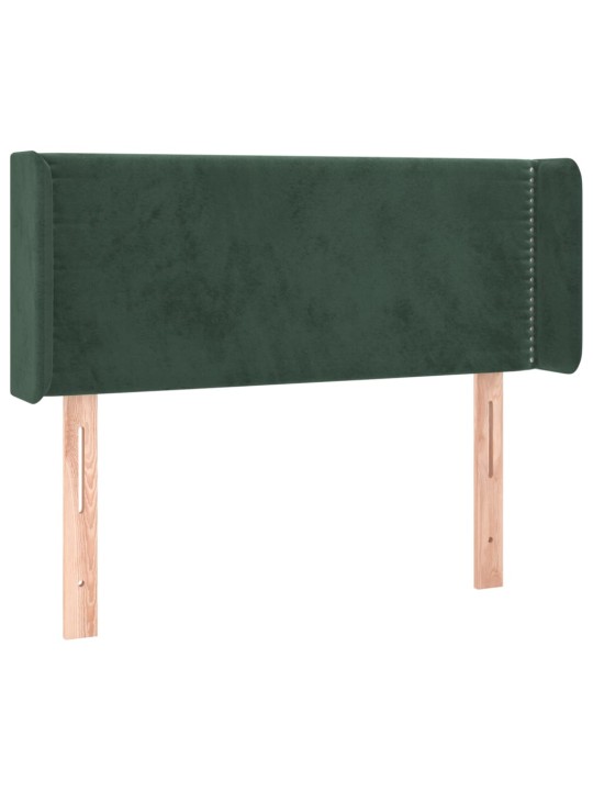 Čelo postele typu ušák tmavě zelená 93x16x78/88 cm samet