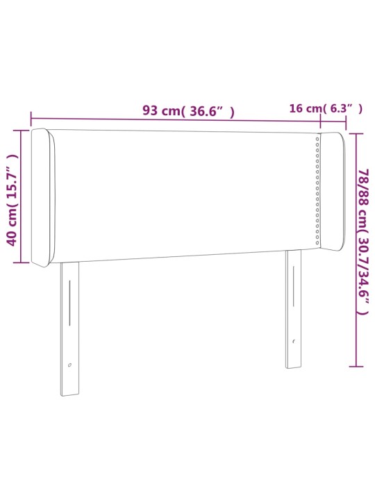Čelo postele typu ušák tmavě zelená 93x16x78/88 cm samet
