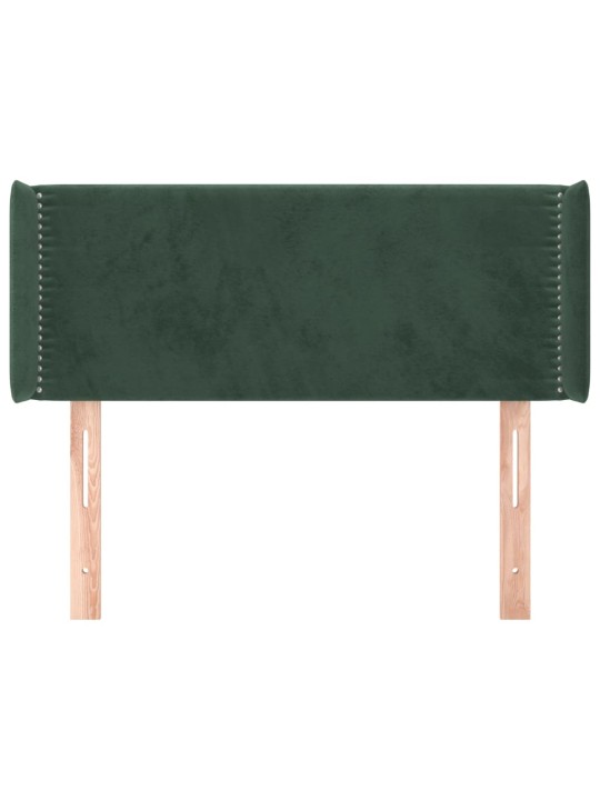 Čelo postele typu ušák tmavě zelená 103x16x78/88 cm samet