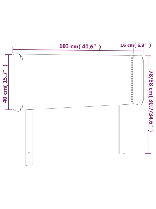 Čelo postele typu ušák tmavě zelená 103x16x78/88 cm samet