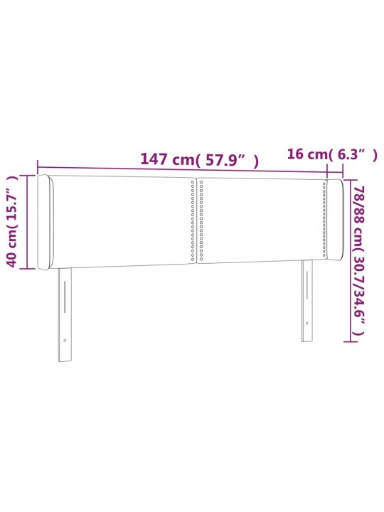 Čelo postele typu ušák tmavě zelená 147x16x78/88 cm samet