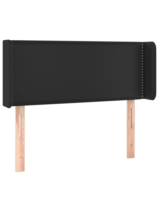 Čelo postele typu ušák černé 93x16x78/88 cm umělá kůže