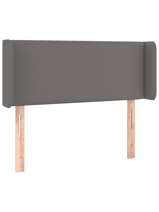 Čelo postele typu ušák šedá 93x16x78/88 cm umělá kůže