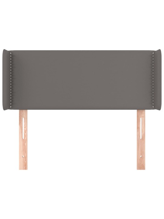 Čelo postele typu ušák šedá 93x16x78/88 cm umělá kůže