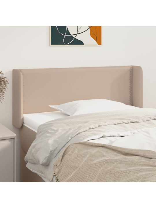Čelo postele typu ušák cappuccino 93x16x78/88 cm umělá kůže