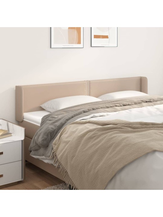 Čelo postele typu ušák cappuccino 183x16x78/88 cm umělá kůže