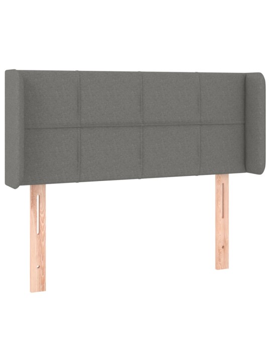 Čelo postele typu ušák tmavě šedé 83x16x78/88 cm textil