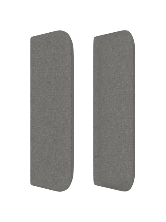 Čelo postele typu ušák tmavě šedé 83x16x78/88 cm textil