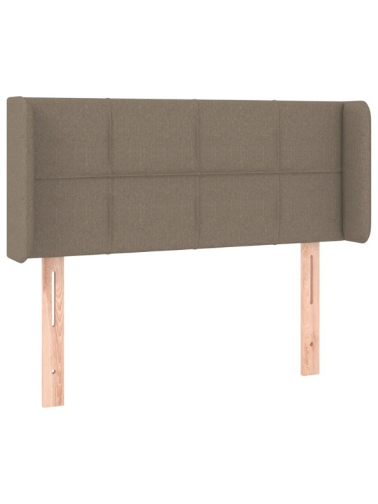 Čelo postele typu ušák taupe 83 x 16 x 78/88 cm textil