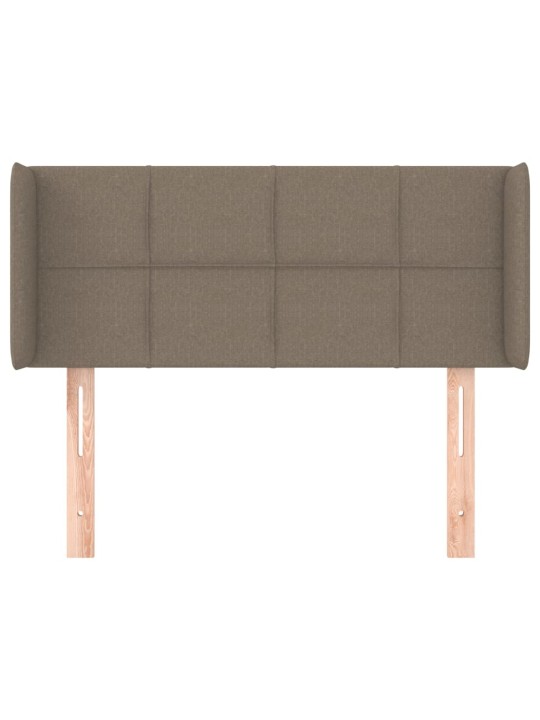 Čelo postele typu ušák taupe 83 x 16 x 78/88 cm textil