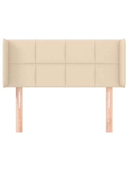 Čelo postele typu ušák krémové 83 x 16 x 78/88 cm textil