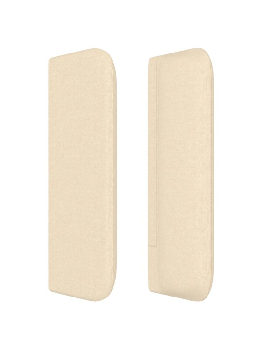 Čelo postele typu ušák krémové 83 x 16 x 78/88 cm textil