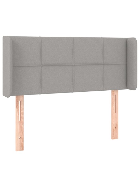 Čelo postele typu ušák světle šedé 93x16x78/88 cm textil