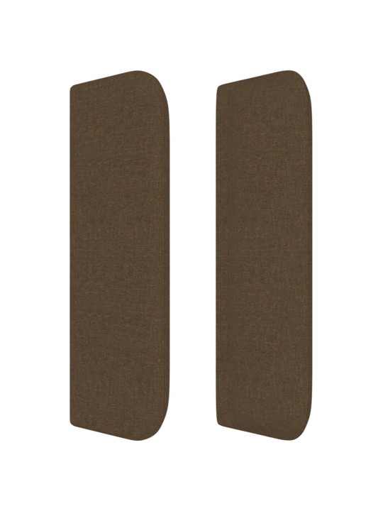 Čelo postele typu ušák tmavě hnědé 93x16x78/88 cm textil