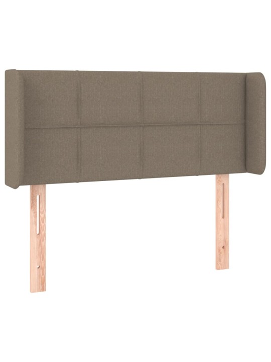 Čelo postele typu ušák taupe 93 x 16 x 78/88 cm textil