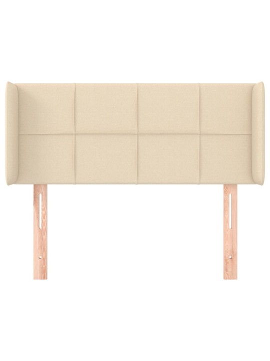 Čelo postele typu ušák krémové 93x16x78/88 cm textil