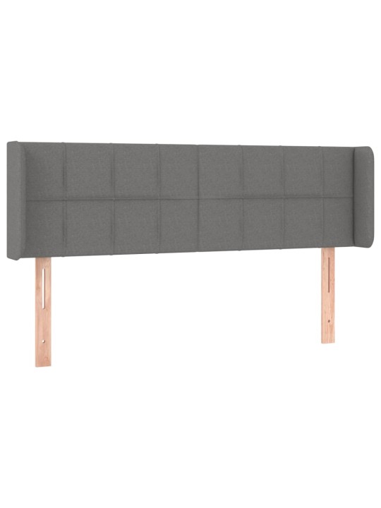 Čelo postele typu ušák tmavě šedé 147x16x78/88 cm textil