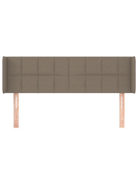 Čelo postele typu ušák taupe 147 x 16 x 78/88 cm textil