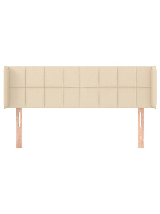 Čelo postele typu ušák krémové 147 x 16 x 78/88 cm textil