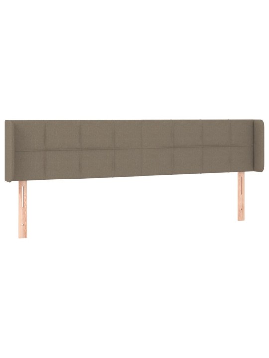 Čelo postele typu ušák taupe 163 x 16 x 78/88 cm textil