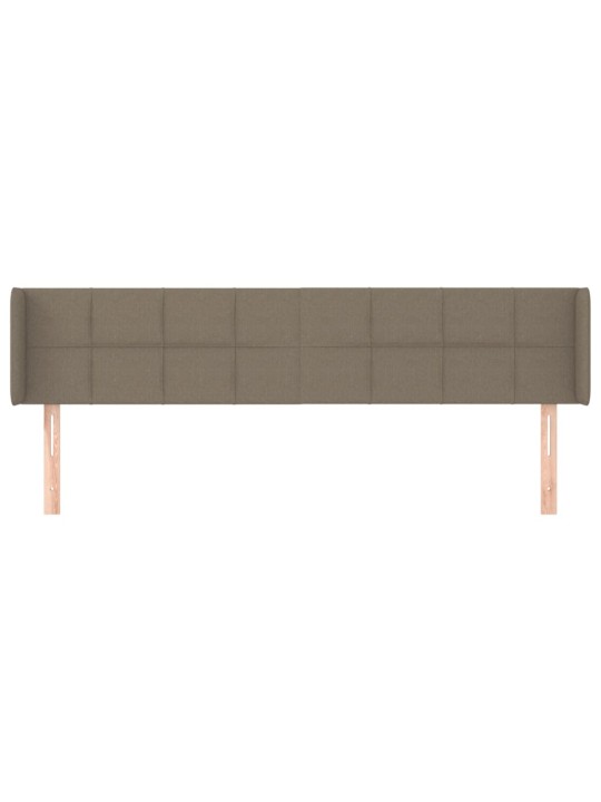 Čelo postele typu ušák taupe 163 x 16 x 78/88 cm textil