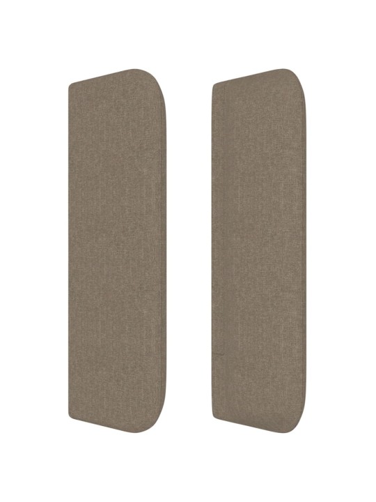 Čelo postele typu ušák taupe 163 x 16 x 78/88 cm textil
