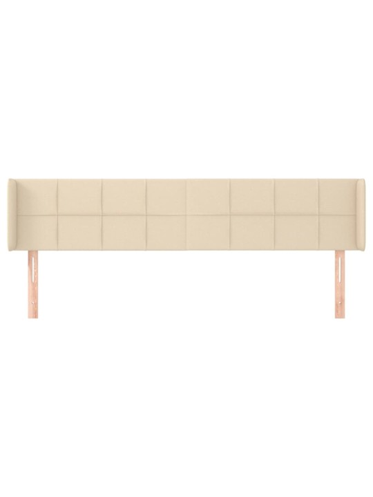 Čelo postele typu ušák krémové 183x16x78/88 cm textil