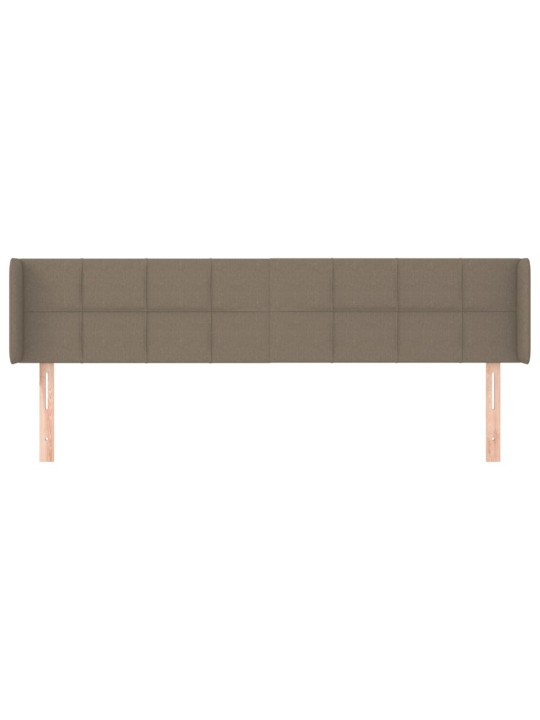 Čelo postele typu ušák taupe 203 x 16 x 78/88 cm textil