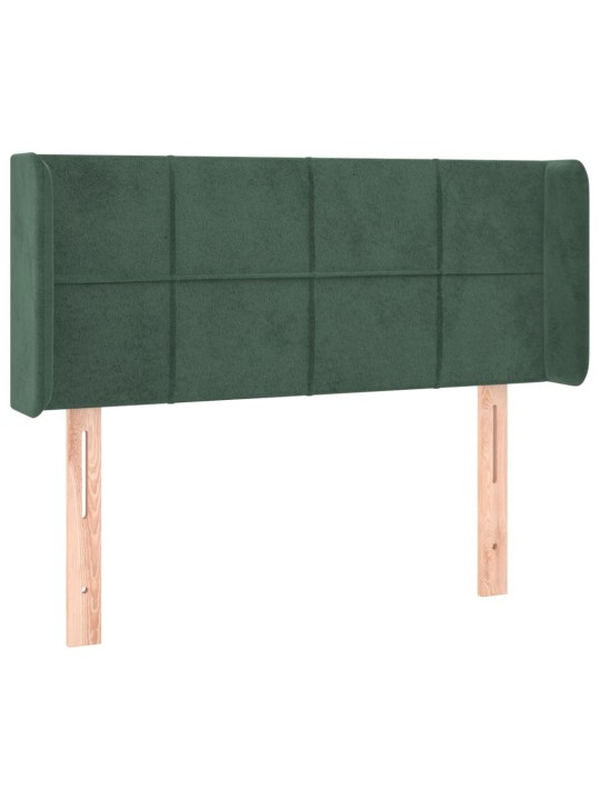 Čelo postele typu ušák tmavě zelená 93x16x78/88 cm samet