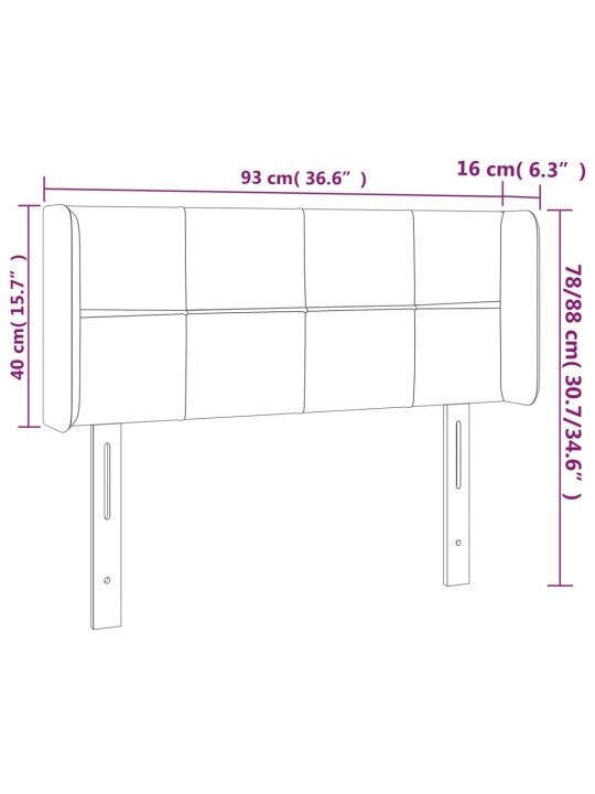 Čelo postele typu ušák tmavě zelená 93x16x78/88 cm samet