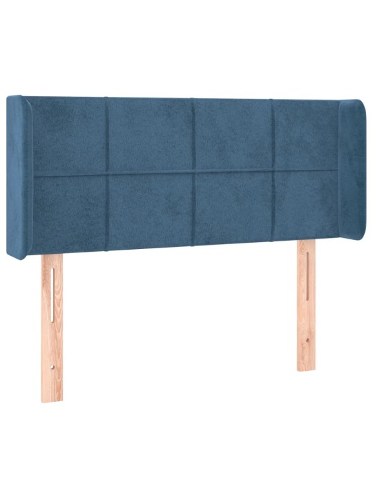 Čelo postele typu ušák tmavě modrá 93x16x78/88 cm samet