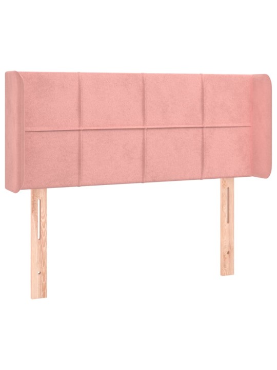 Čelo postele typu ušák růžová 93x16x78/88 cm samet