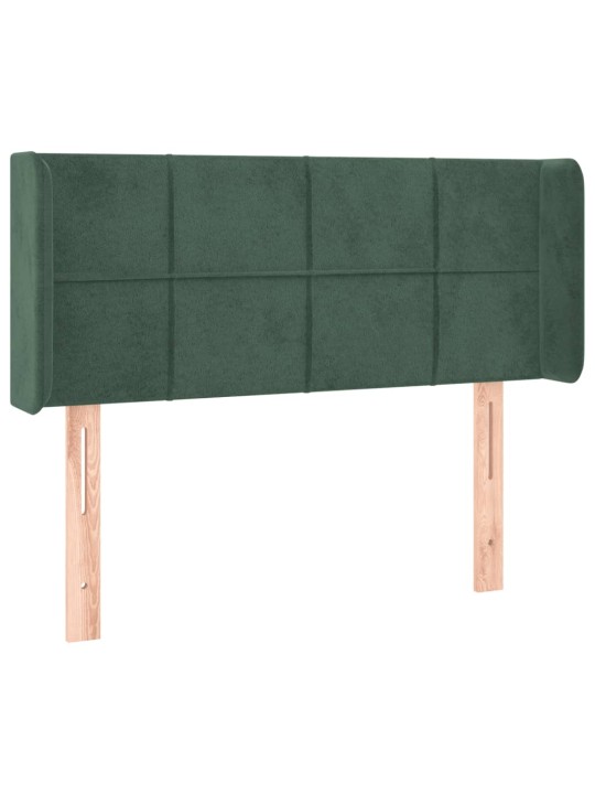 Čelo postele typu ušák tmavě zelená 103x16x78/88 cm samet