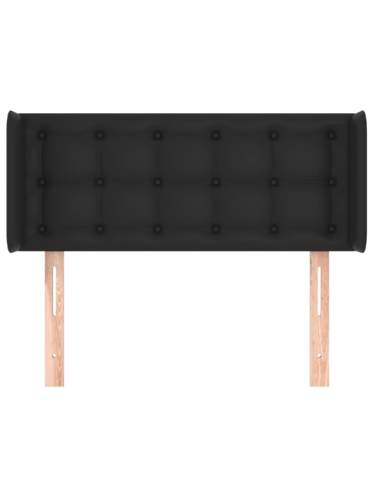 Čelo postele typu ušák černé 93x16x78/88 cm umělá kůže