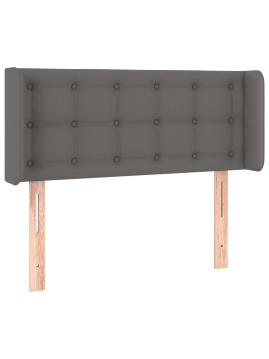 Čelo postele typu ušák šedá 93x16x78/88 cm umělá kůže