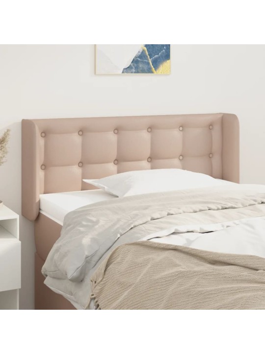 Čelo postele typu ušák cappuccino 93x16x78/88 cm umělá kůže
