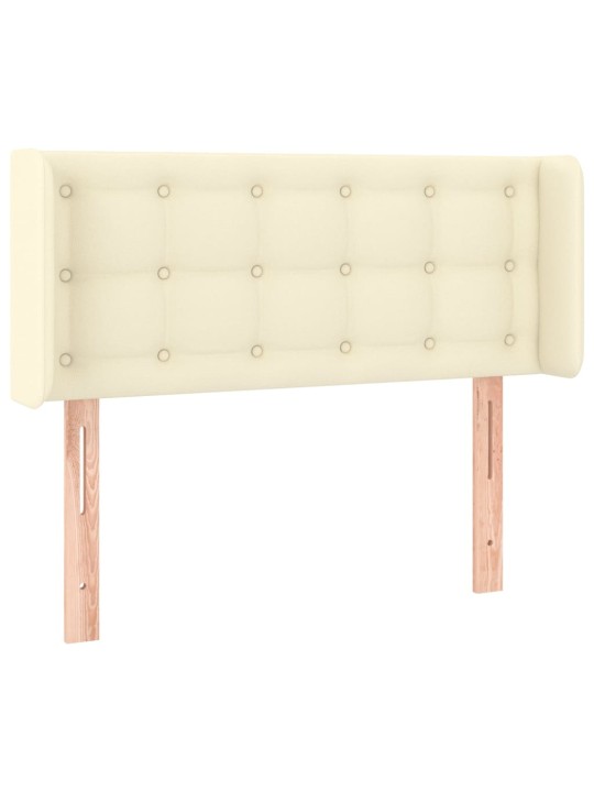 Čelo postele typu ušák krémové 103 x 16 x 78/88 cm umělá kůže