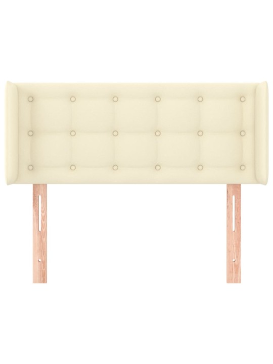 Čelo postele typu ušák krémové 103 x 16 x 78/88 cm umělá kůže