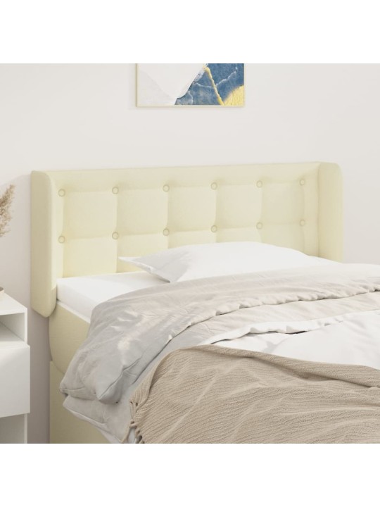 Čelo postele typu ušák krémové 103 x 16 x 78/88 cm umělá kůže