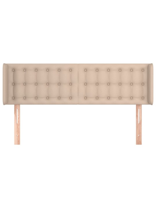 Čelo postele typu ušák cappuccino 147x16x78/88 cm umělá kůže