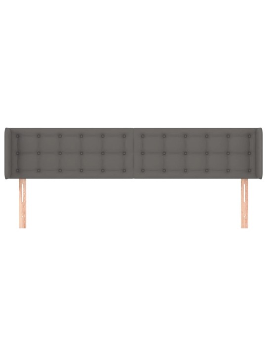 Čelo postele typu ušák šedá 183x16x78/88 cm umělá kůže