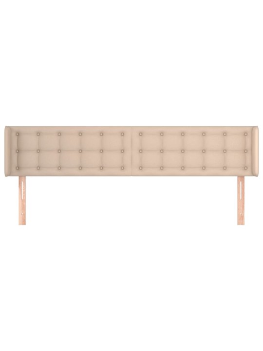 Čelo postele typu ušák cappuccino 183x16x78/88 cm umělá kůže
