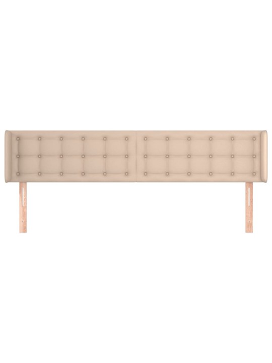 Čelo postele typu ušák cappuccino 203x16x78/88 cm umělá kůže