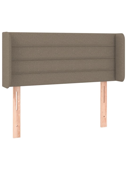 Čelo postele typu ušák taupe 83 x 16 x 78/88 cm textil