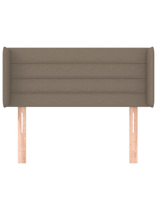 Čelo postele typu ušák taupe 83 x 16 x 78/88 cm textil
