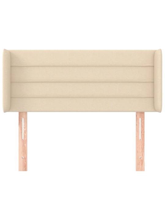 Čelo postele typu ušák krémové 83 x 16 x 78/88 cm textil